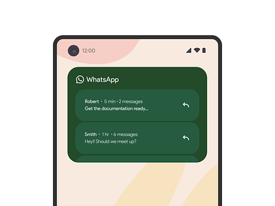 WhatsApp Widget - in Material You style