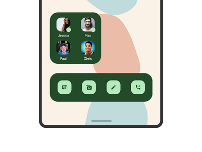 WhatsApp Widget - in Material You style android android 12 android s android widgets app brand branding clean design google google design material material ui material you materialdesign minimal ui whatsapp whatsapp widget widgets