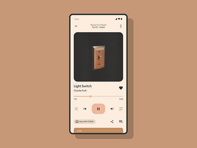 Spotify (Material Design 3 redesign concept) app app design clean design google google design material material ui material you materialdesign minimal mobile mobile ui music music app music player spotify ui uiux ux