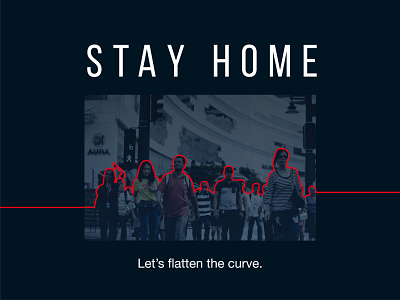 Stay Home - Let's Flatten The Curve art coronavirus covid19 design illustration minimal