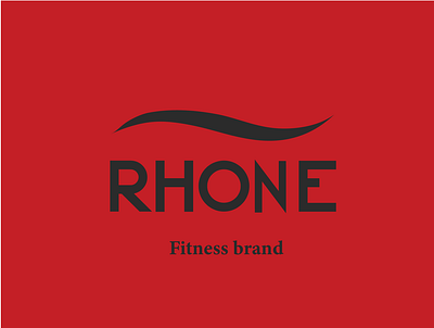 Rhone Fitness brand branding design flat logo minimal