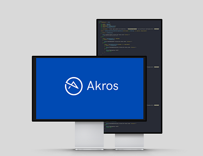 Akros Logo design app brand identity grocery logo minimal russia web wordmark