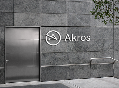 Akros app brand identity branding design flat grocery icon logo minimal web