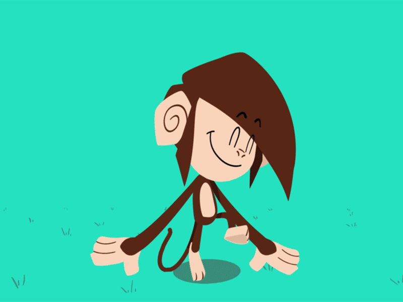hop hop 2d 2danimation animated animation cutout dance hop monkey