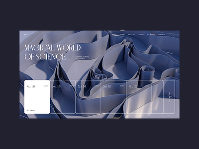 Science Journal - Design concept 3d design minimal typography ui ux web