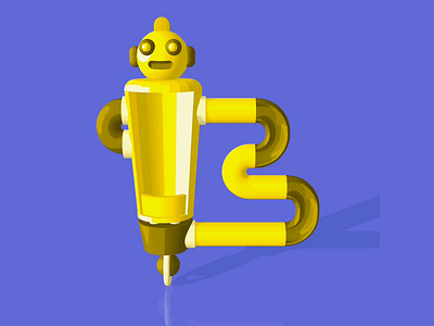 36 Days of Type: Type Bots - Letter B 36days 3d 3dcharacter 3dillustration animation c4d characterdesign design graphic design illustration motion graphics robot type typography