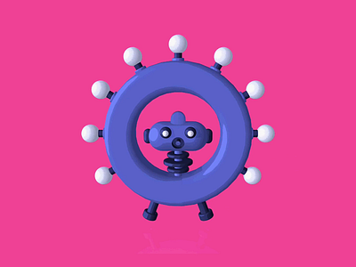 36 Days of Type: Type Bots - Letter O 36days 3d 3dcharacter 3dillustration animation characterdesign design graphic design illustration motion graphics robot type typography
