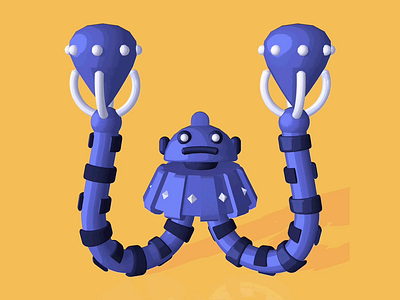 36 Days of Type: Type Bots - Letter W 36days 3d 3dcharacter 3dillustration animation characterdesign design graphic design illustration motion graphics robot type typography
