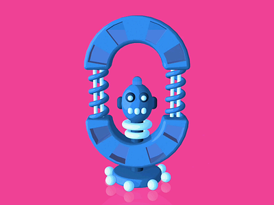 36 Days of Type: Type Bots - Number 0 36days 3dcharacter 3dillustration animation characterdesign design graphic design illustration motion graphics robot type typography