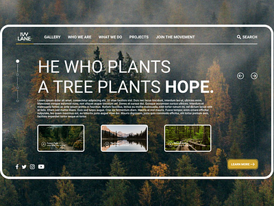 Landing Page - Ivy Lane (forest conservation) design landingpage ui ux web