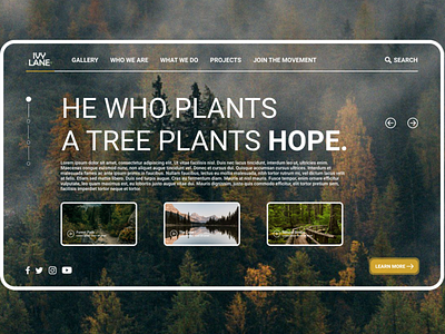 Landing Page - Ivy Lane (forest conservation)