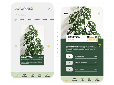 Mobile App Design - All in Bloom (flower shop) app design flower shop mobile app design mobile ui ui ux
