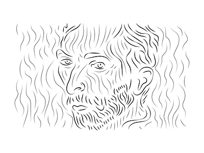 Line Art Van Gogh branding line art logo minimalism modern art modernism ui van gogh