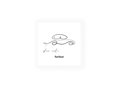 "Slow And Furious" Line Art Illustration car graphic design line art minimalism