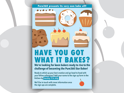 Bake Off Poster bakeoff cakes poster print print design vector