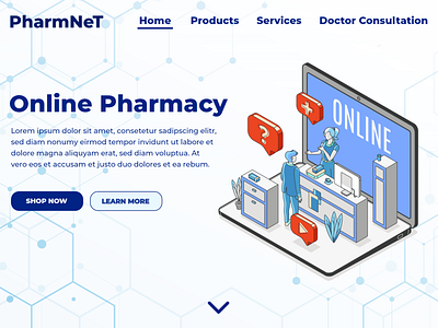 Medical E-Commerce - Website Landing Page ankitcreatives design healthcare landing page design medical website design
