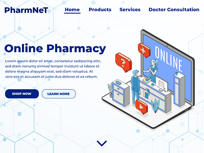 Medical E-Commerce - Website Landing Page