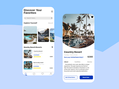 Travel App - UI Design adobexd ankitcreatives bluecolor design travelapp traveling uidesign