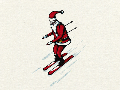 Santa Tries Skiing