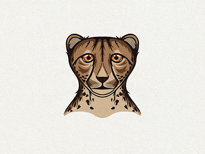 The Cheetah art bold lines design graphic design halftones illustration procreate art true grit texture supply