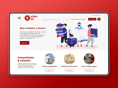 Attena (UFPE's institutional repository) adobe xd brasil college design institutional repository pernambuco product design recife redesign ui design user interface ux design