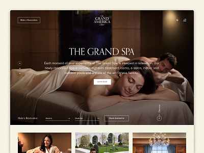 Grand America Website hospitality hotel luxury premium salt lake city spa ui user experience user interface utah ux website design