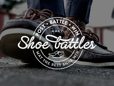 Shoe Battles identity logo seal shoe shoe laces