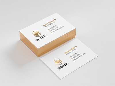 Sierratac Business Card business card branding foil stamp gold foil stamp premium