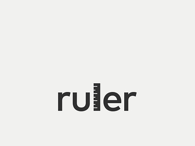 ruler branding cleverwordmark creative creative design design expressive type expressive typography illustrator math minimal ruler typography wordmark logo