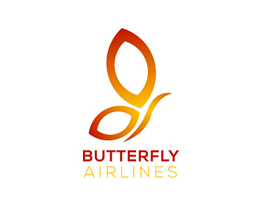 BUTTERFLY AIRLINES LOGO airlines design flat graphic graphicdesign illustration design logo logodesign vector