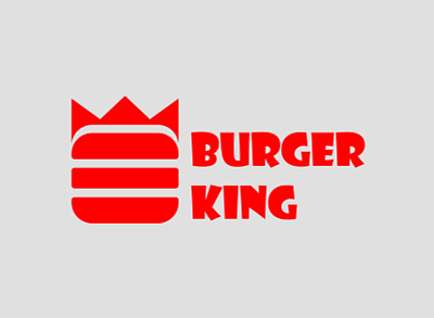 BURGER KING burger burger king burger logo design flat graphic graphicdesign icon illustration design logo logodesign vector
