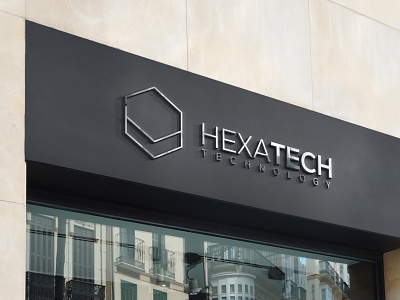 HEXATECH tech company logo design flat graphicdesign hexa icon illustration illustration design logo logodesign vector