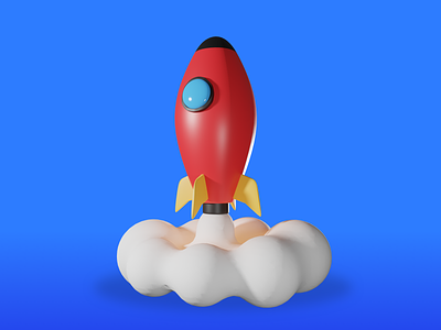 Rocket Launch 3d branding character crafttorstudio design freebie illustrations launch mobile rocket