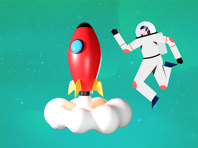 Space astronaut character freebie illustration illustrations rocket space spaceship technology vector