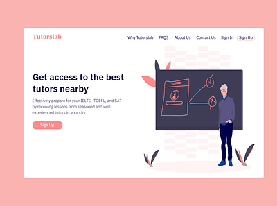 Tutorslab - Landing page design design landingpage productdesign productdesigner ui uidesign uiux designer uiuxdesign