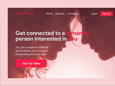 lovers rock landing page concept productdesign uidesign uiuxdesign uiuxdesigner userinterfacedesign webdesign website