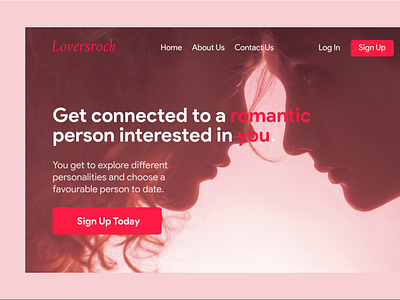 lovers rock landing page concept