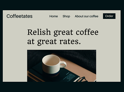 Coffeetates Landing page concept landingpage productdesign productdesigner uidesign uiuxdesign uiuxdesigner userinterfacedesign webdesign websitedesign