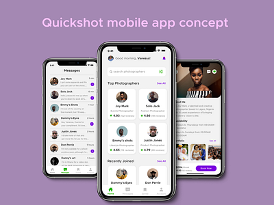 Quickshot mobile app design design mobile app design productdesign productdesigner uidesign uiux designer uiuxdesign userinterfacedesign