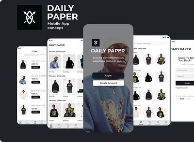 Daily Paper Mobile App Concept design mobile app design productdesign productdesigner uidesign uiux designer uiuxdesign userinterfacedesign