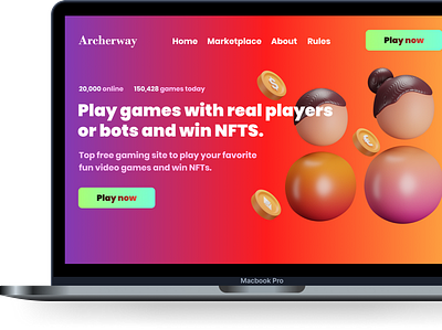 Archerway Gaming site game gamingsite productdesigner uidesign uiux designer uiuxdesign userinterfacedesign webdesign websitedesign