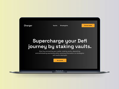 Defi charger web design design productdesign productdesigner uiuxdesign userinterfacedesign web3 webdesign
