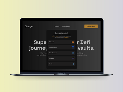 Defi charger web design defi design productdesign productdesigner uiux designer uiuxdesign userinterfacedesign web3 webdesign