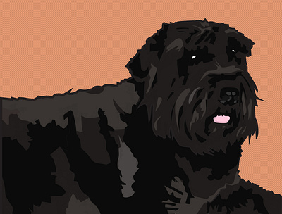 Jelly Bean: print for a South African Bouvier Rescue Society adobe illustrator animal rescue animal society avatar bouvier bouvier des flandres brand branding design dog illustration flat illustration illustration lineart logo merch design minimal