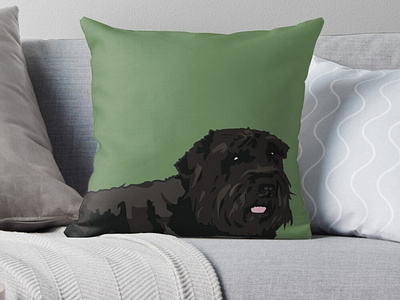 Jelly Bean: Bouvier Rescue merchandise designs adobe illustrator animal rescue animal society avatar bouvier branding flat illustration illustration logo merch design merchandise minimal pillows redbubble vector