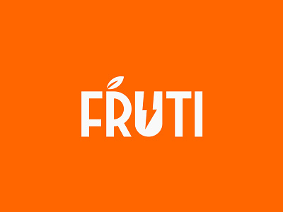 FRUTI logo branding branding design flat illustrator logo minimal typography vector