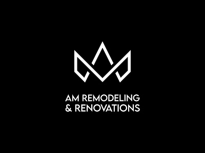 AM Remodeling & Renovations Logo Branding branding design flat graphic design icon illustrator logo minimal typography vector