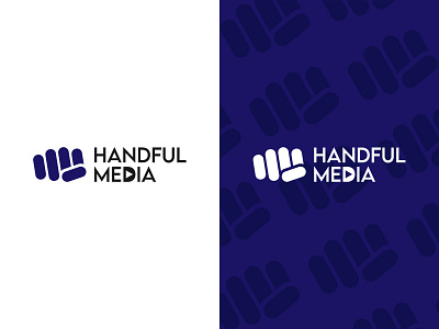 Handful Media Branding Logo branding design flat graphic design icon illustrator logo minimal typography vector