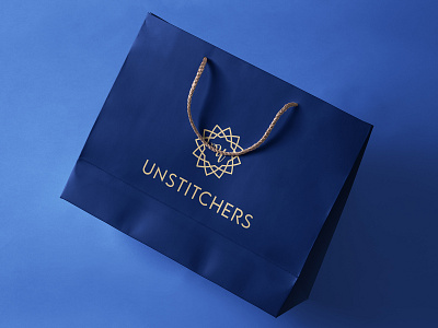 Unstitchers Clothing Brand Handbag branding design flat graphic design icon illustrator logo minimal typography vector