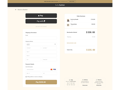 Checkout Page design typography ui ux